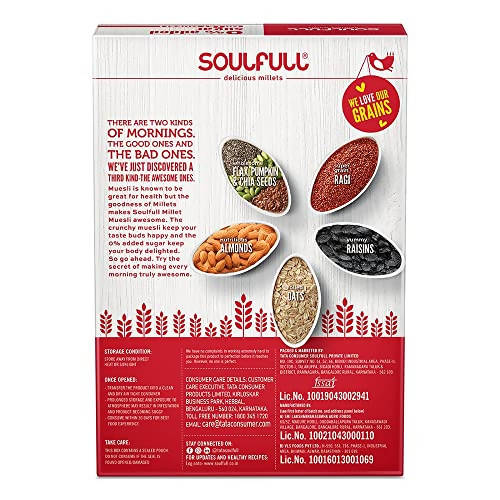 Soulfull 0% added Sugar Millet Muesli Soulfull