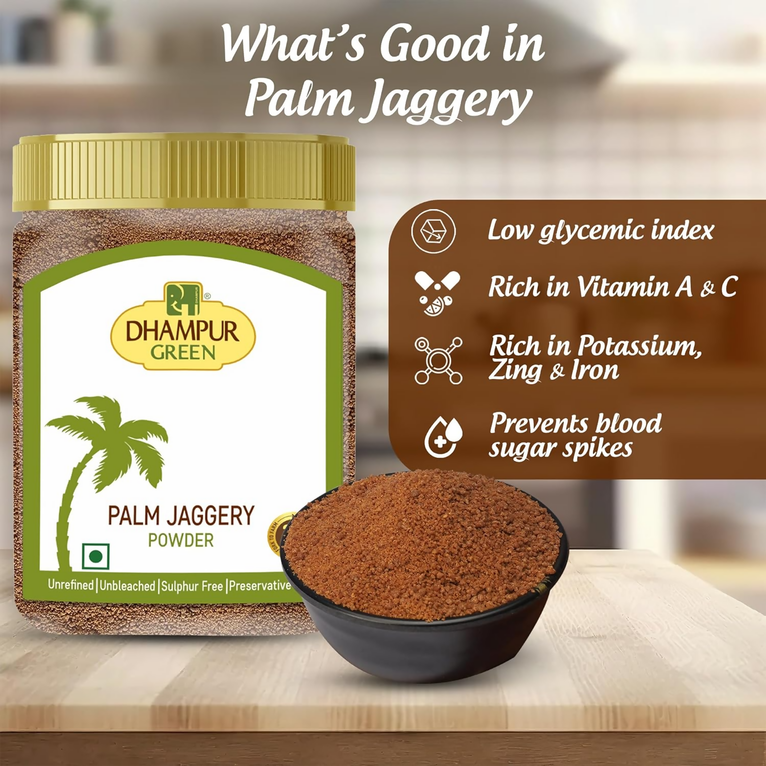 Dhampur Green Palm Jaggery Powder Dhampur Green