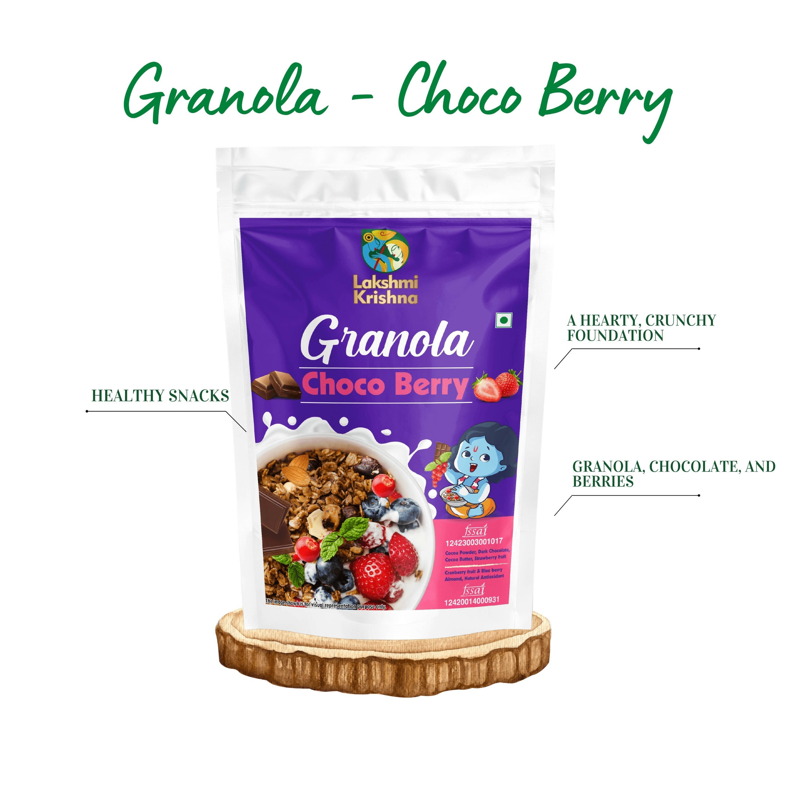 Lakshmi Krishna Granola - Choco Berry Lakshmi Krishna Naturals