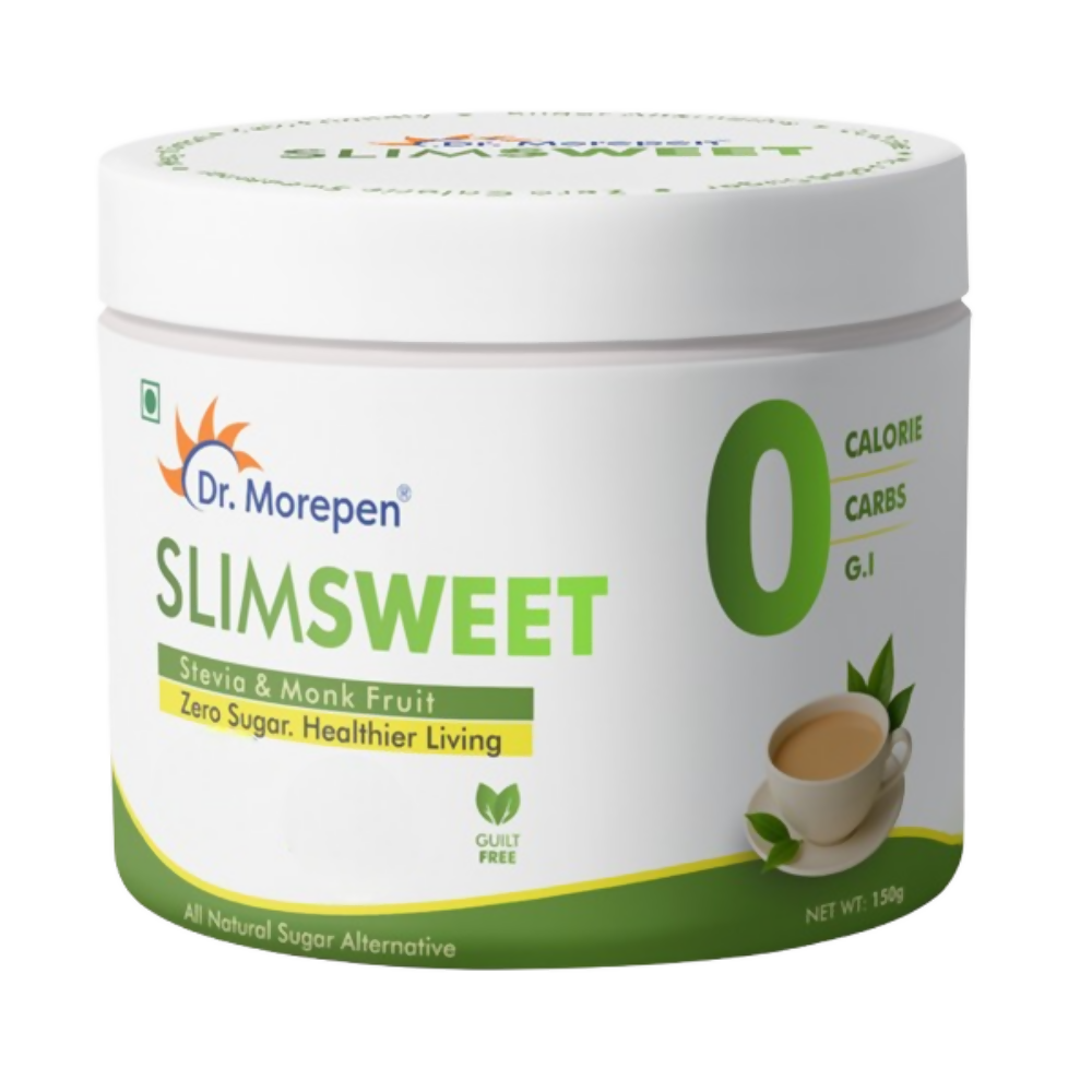 Dr. Morepen Slimsweet Natural Sugar Substitute with Stevia & Monk Fruit - Safuron