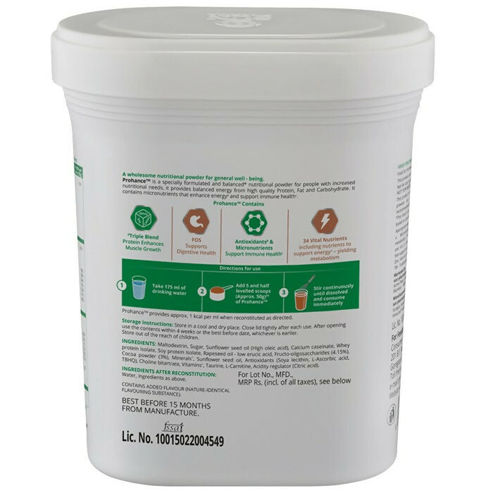 Prohance Complete Nutritional Drink Powder - Chocolate Flavor Prohance