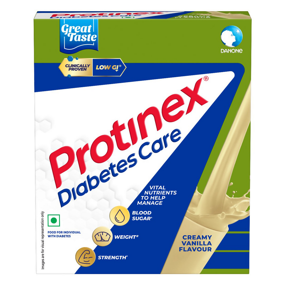 Protinex Diabetes Care Nutritional Drink Powder for Adults - Creamy Vanilla Flavor - Safuron