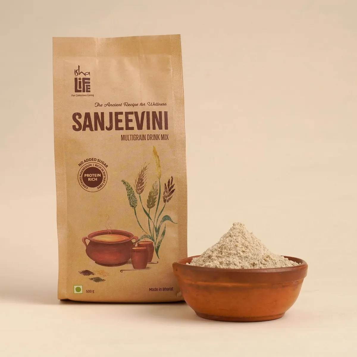 Isha Life Sanjeevini Multigrain Health Drink Mix Pouch Isha Life