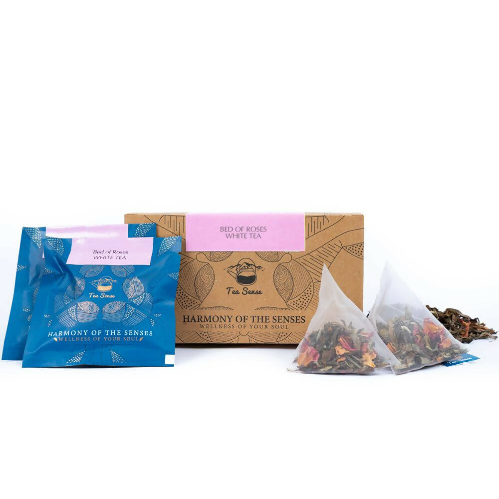 Tea Sense Bed Of Roses White Tea Bags Box Tea Sense