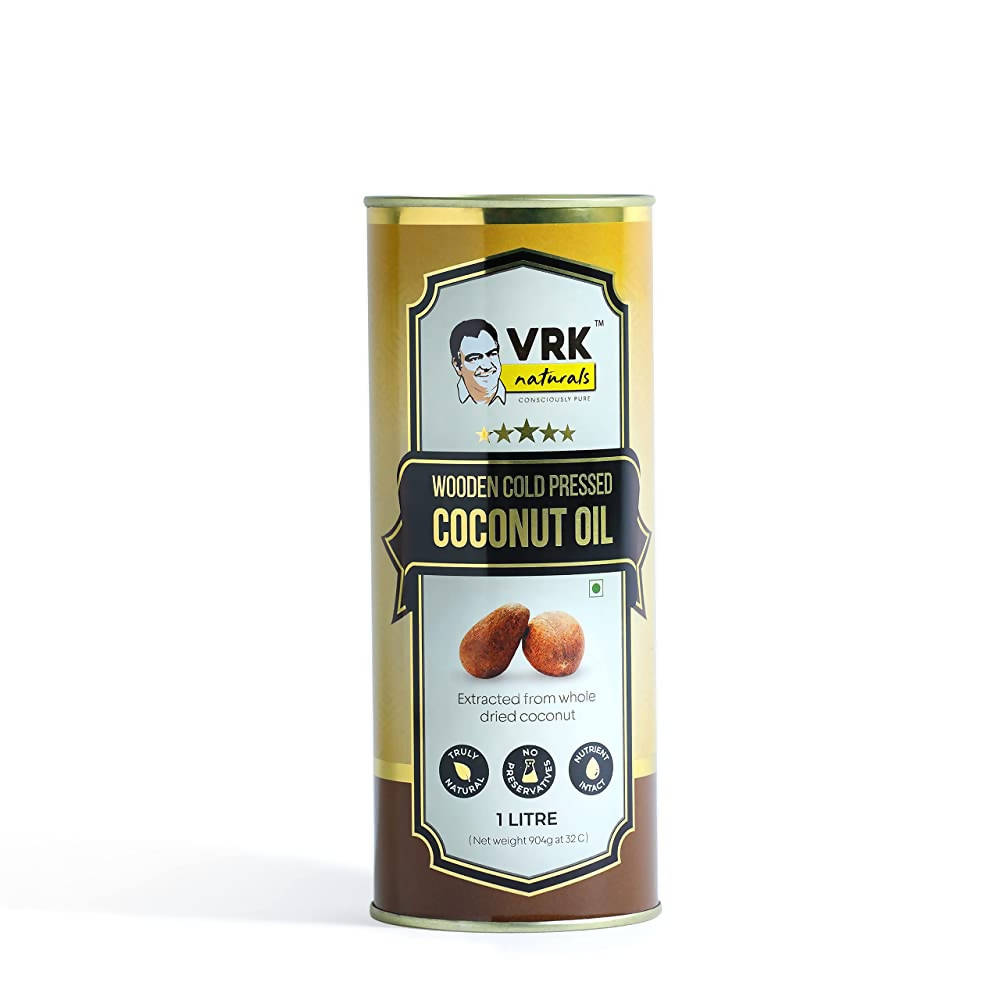 Vrk Naturals Wooden Cold Pressed Coconut Oil - Safuron