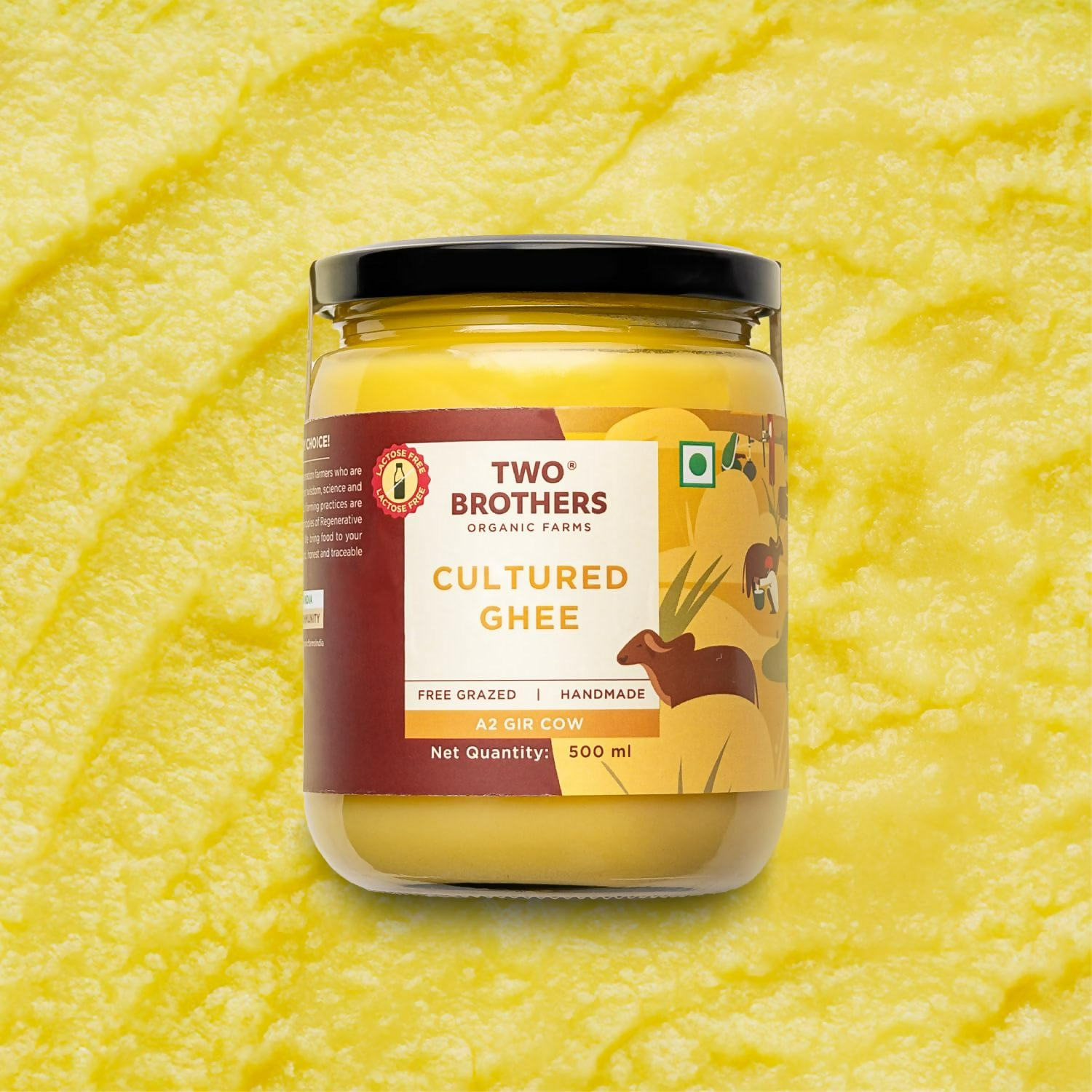 Two Brothers Organic Farms A2 Ghee Butter Organic Grass Fed From Gir Cow Two Brothers Organic Farms