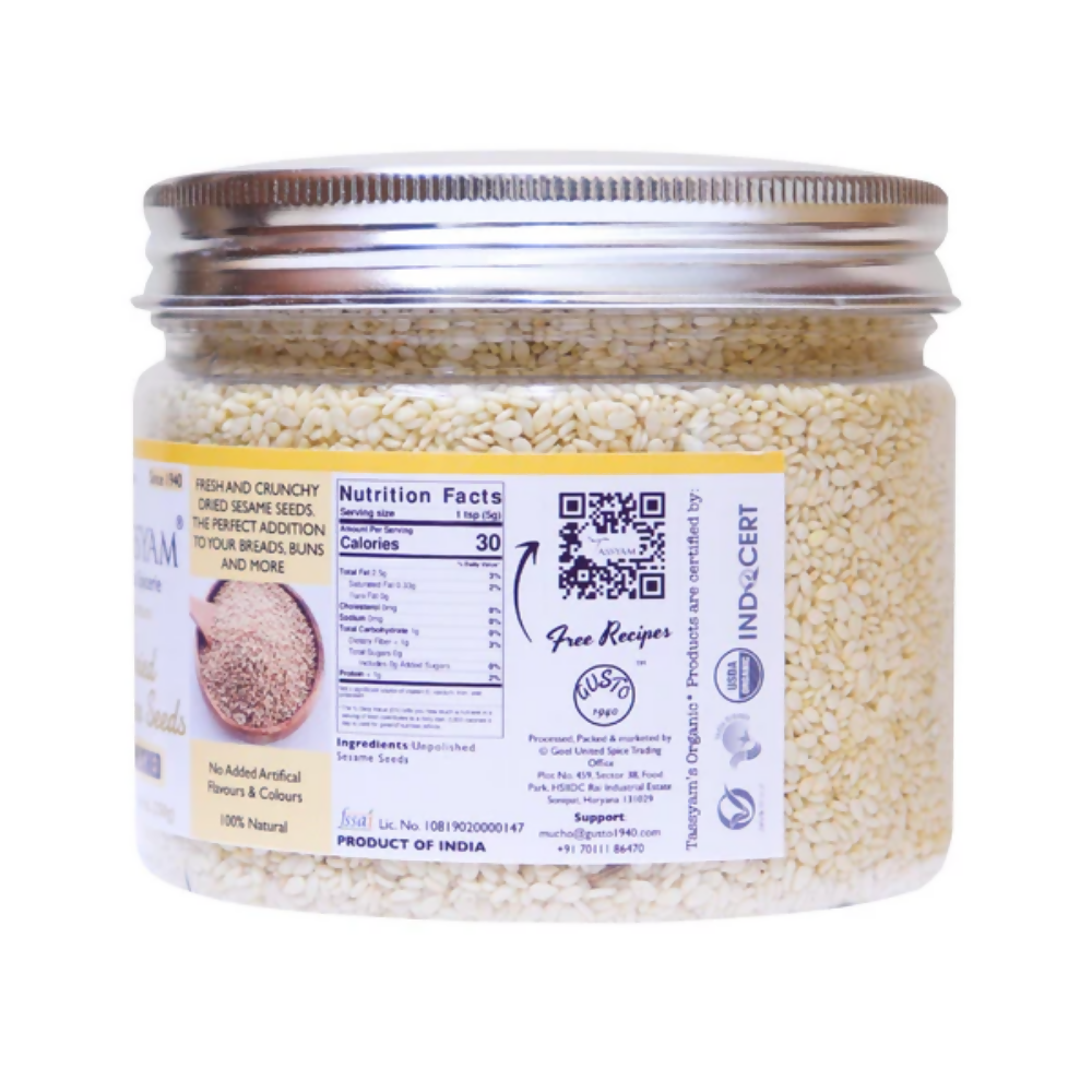 Tassyam Organics Unpolished Sesame Seeds Tassyam Organics