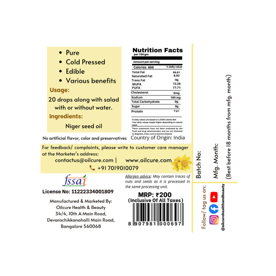 Oilcure Niger Seed Oil Oilcure