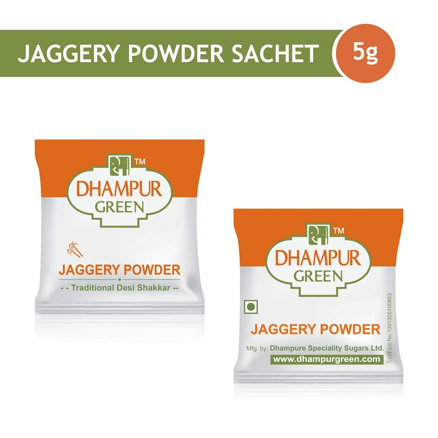Dhampur Green Jaggery Powder Sachets Dhampur Green