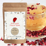 Satvi Wellness Rose Petal Flower Tea | Rose Petal Tea | Rose Flower Drink Mix | Herbal Tea Satvi Wellness
