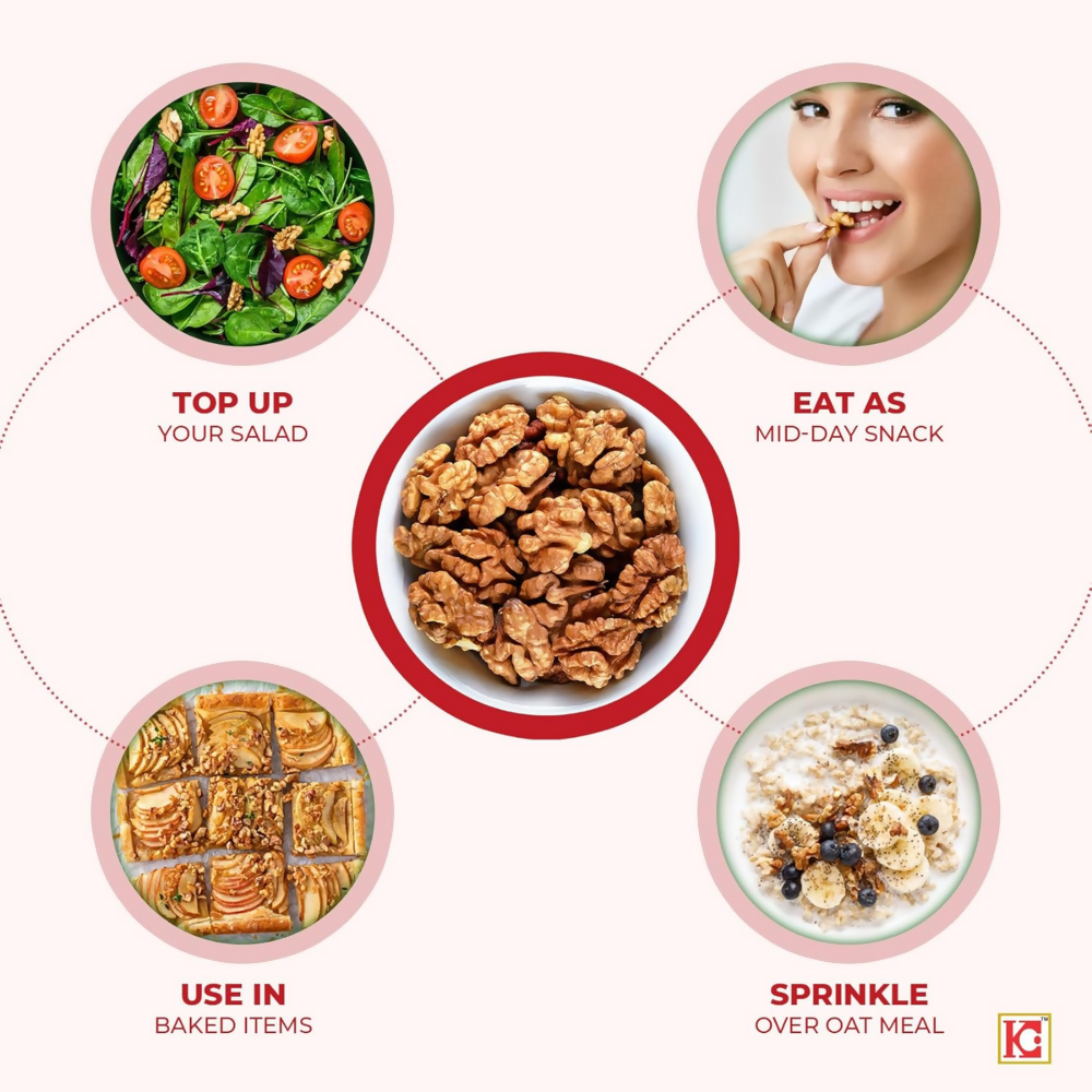 Go Crackers Kashmiri Brown Halves Dried Walnuts Kernels Without Shell Go
