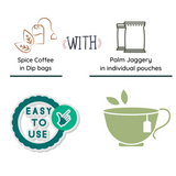 Satvi Wellness Chukkukappi With Karpooravalli/ Panikoorkka and Palm Jaggery Blend of Coffee | Spice Coffee in Tea Bags | Herbal Infusions Satvi Wellness