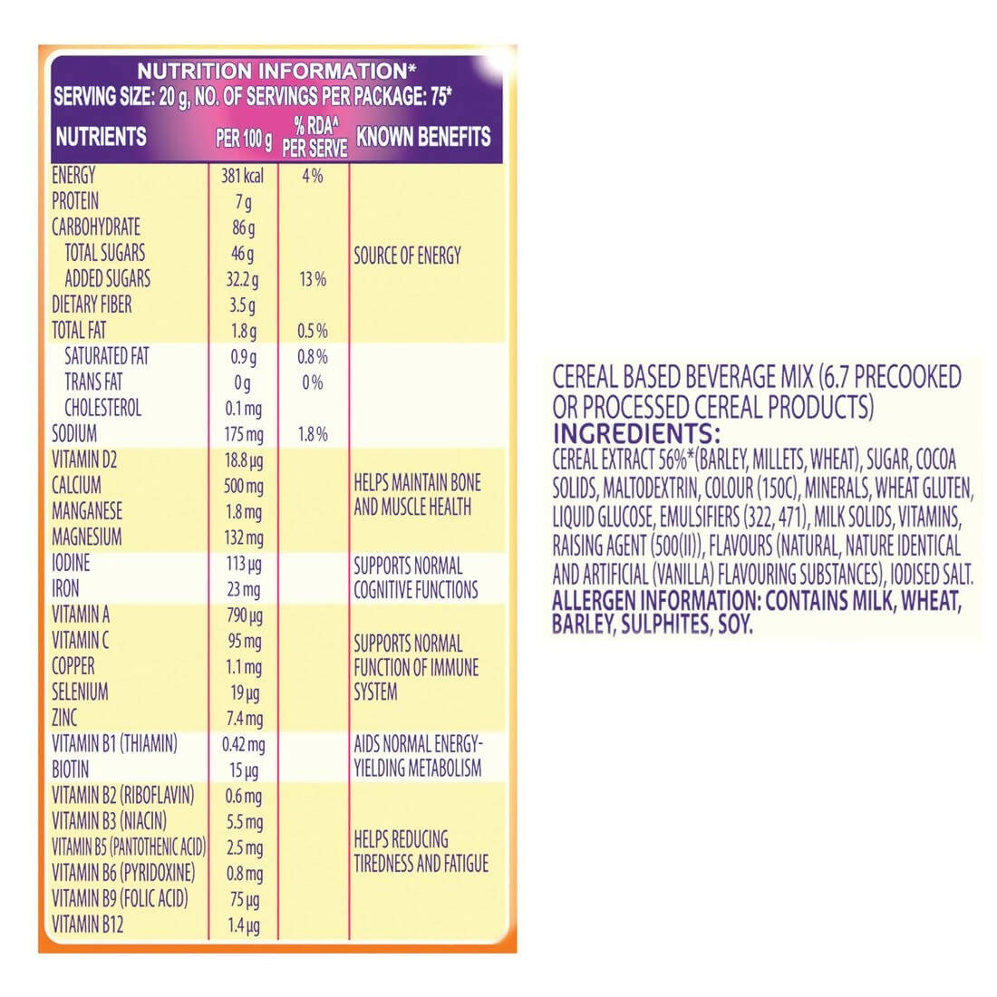 Cadbury Bournvita Chocolate Nutrition Drink Cadbury