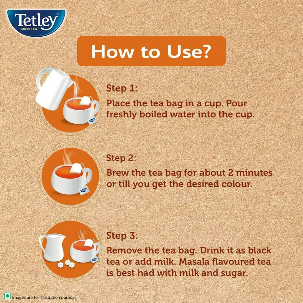 Tetley Masala Chai With Natural Flavour Black Tea Bags Tetley