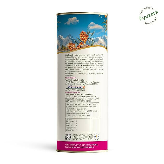 Wellwith Sea Buckthorn Femwin (Femwell) Ayurvedic Juice Wellwith