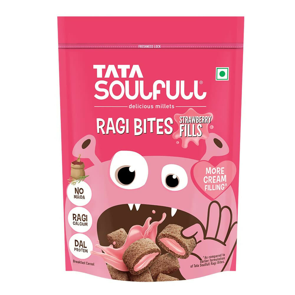 Tata Soulfull Ragi Bites Strawberry Fills Breakfast Cereal Tata Soulfull