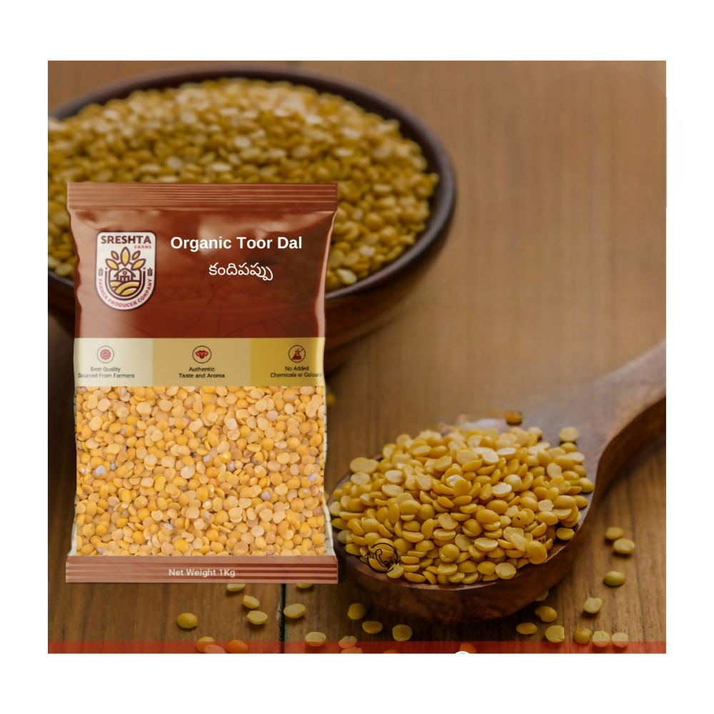 Sreshta Farms Organic Toor Dal (Kandi Pappu) Sreshta Farms