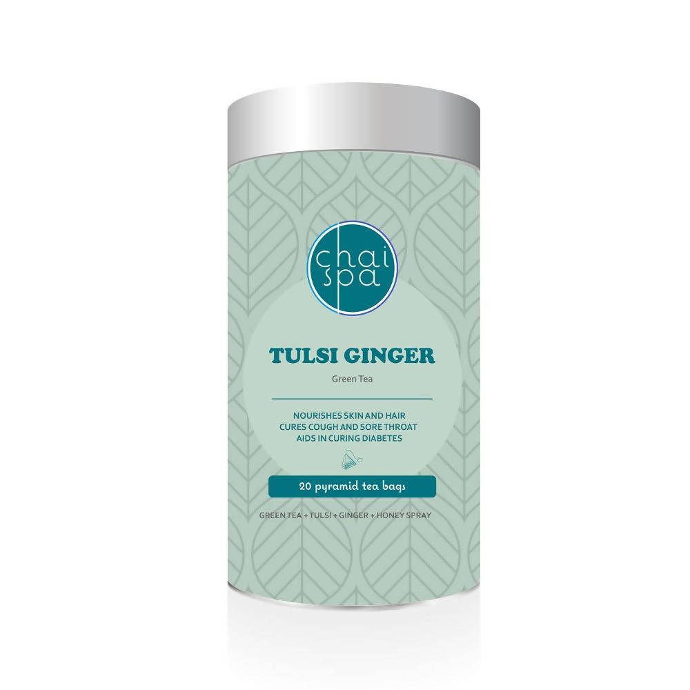 Chai Spa Tulsi Ginger Green Tea - Safuron