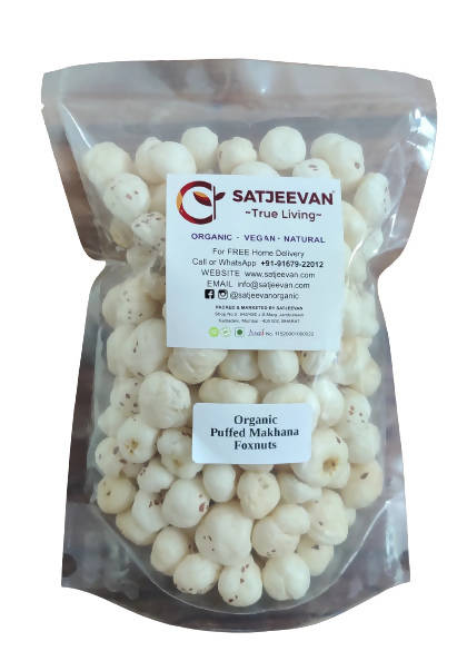 Satjeevan Organic Puffed Makhana Foxnuts Satjeevan