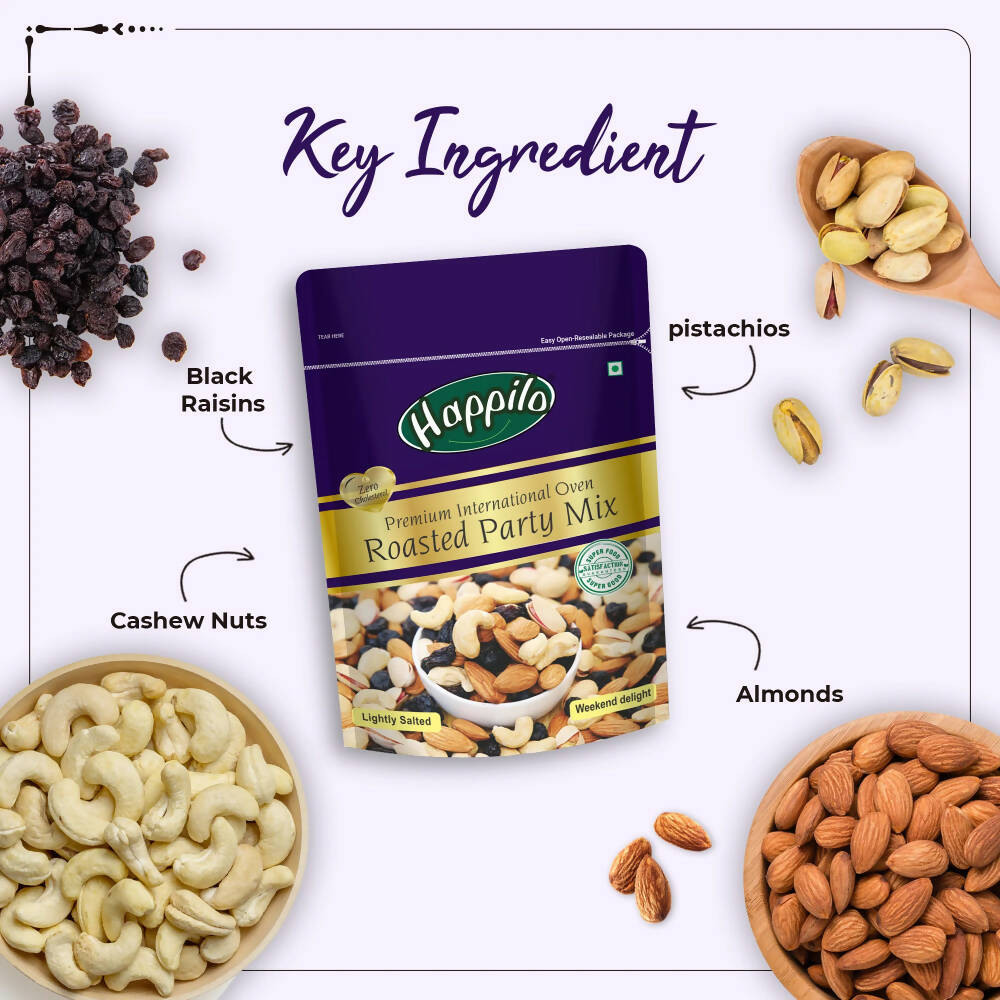 Happilo Premium Oven Roasted & Lightly Salted Party Mix Happilo