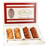 Ghasitaram White Box of Dodha Barfi and Mysore Pak Modaks - Safuron