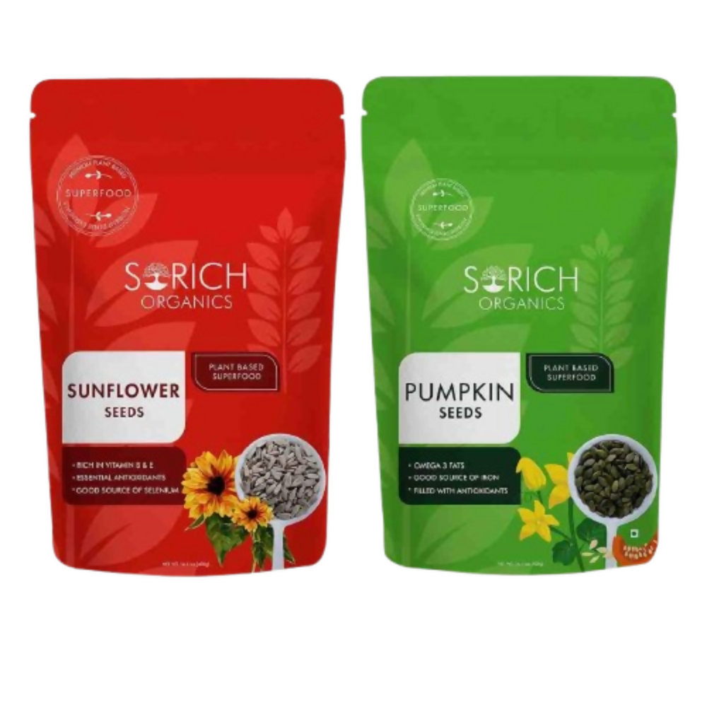Sorich Organics Super Seeds Mix Combo of Pumpkin Seeds and Sunflower Seed - Safuron