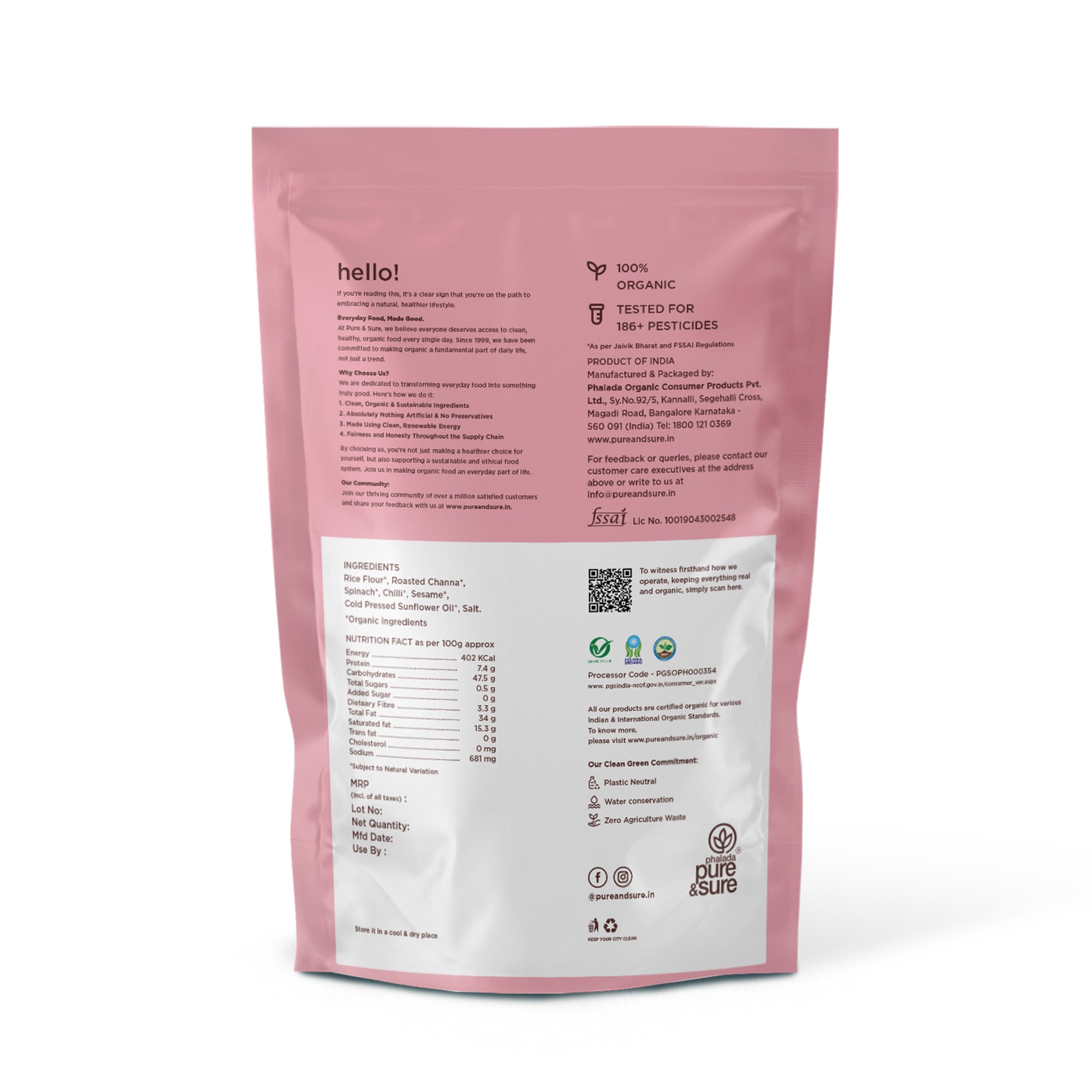 Pure & Sure Organic Palak Chakli Pure & Sure