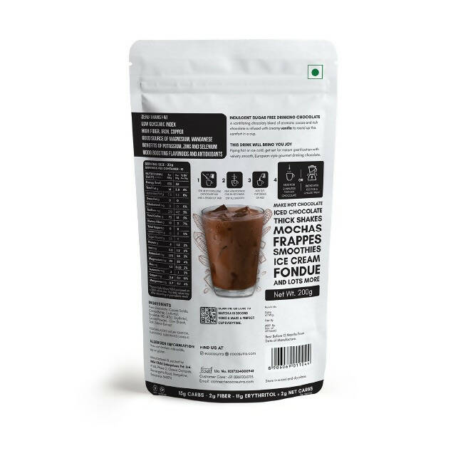 Cocosutra Lite - Sugar Free Drinking Chocolate Mix - Swiss Vanilla Cocosutra