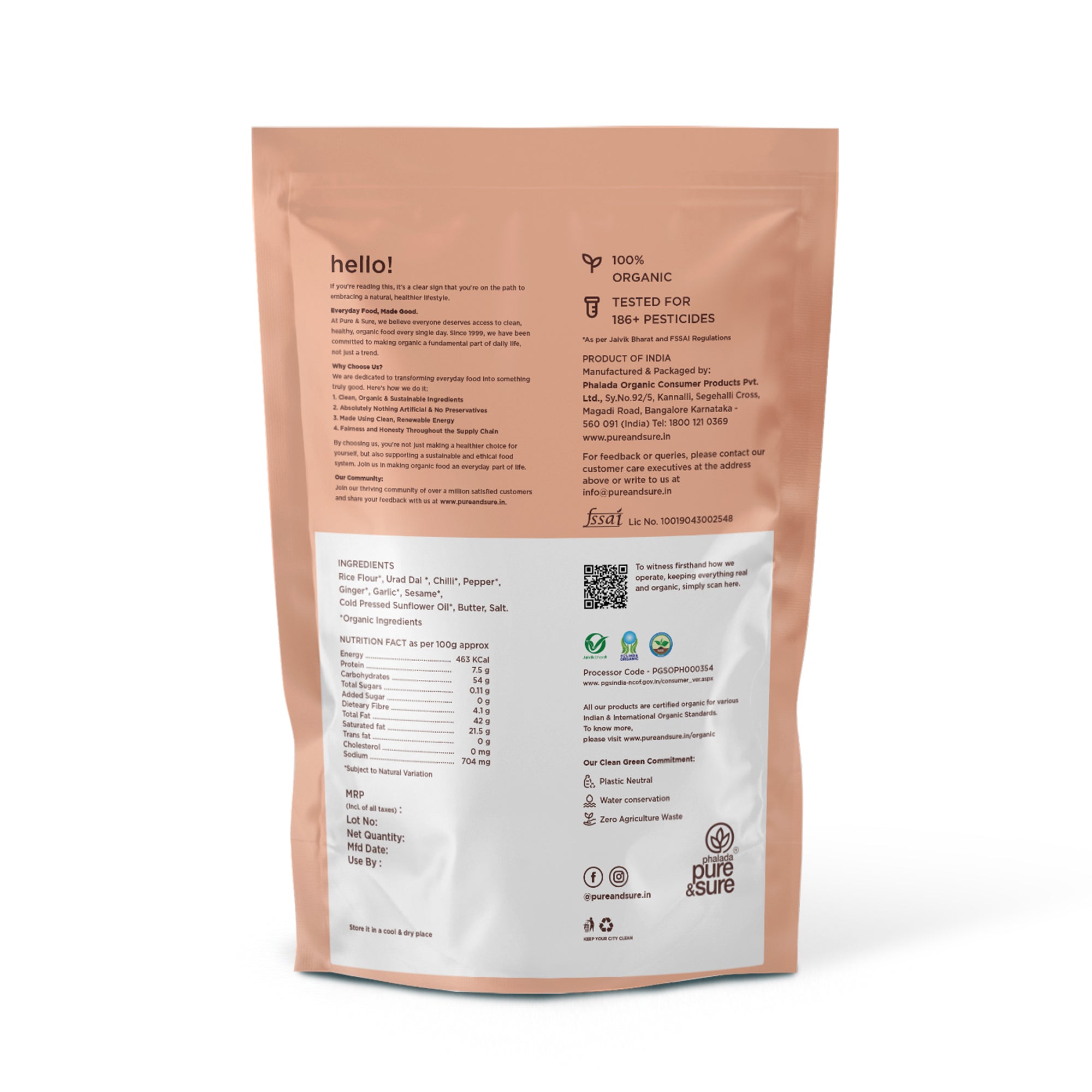 Pure & Sure Organic Peri Peri Chakli Pure & Sure