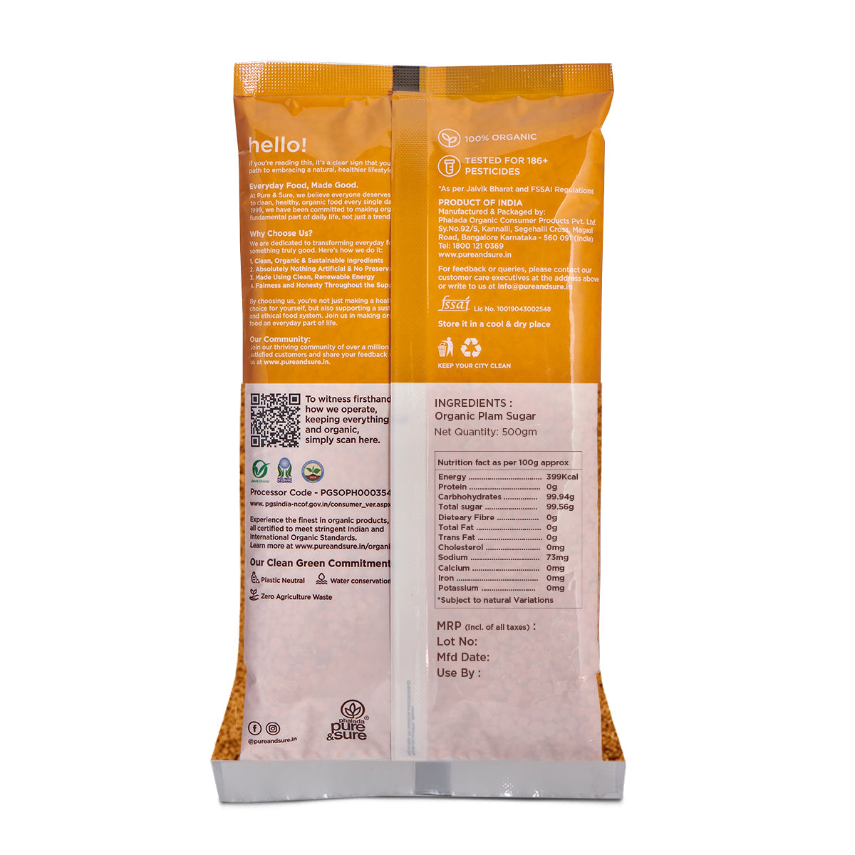 Pure & Sure Organic Palm Sugar Pure & Sure