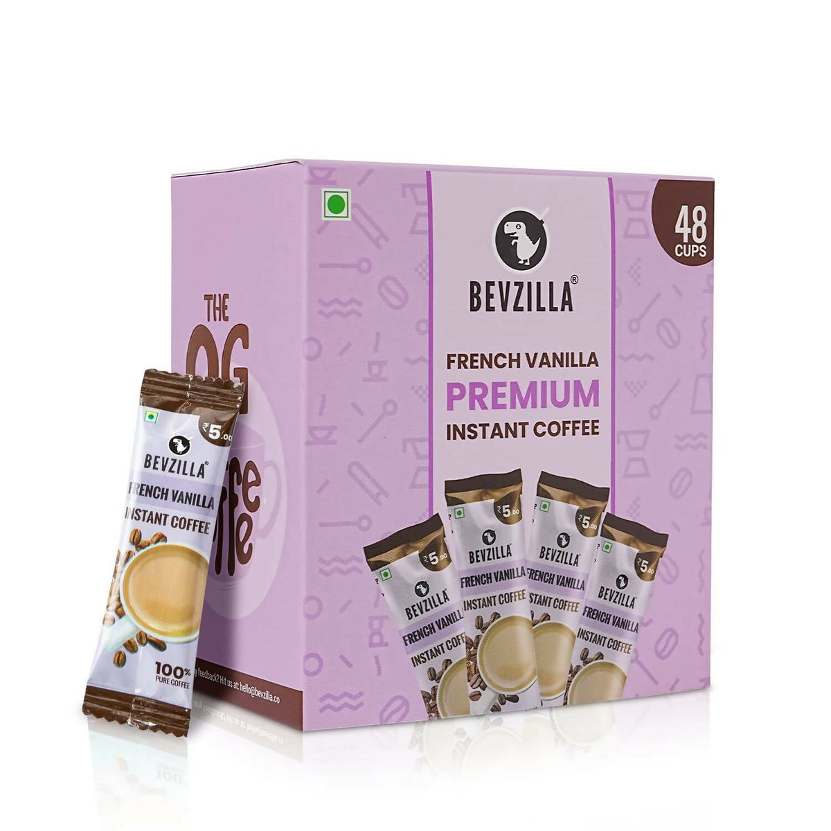 Bevzilla Instant Coffee Powder Sachets (French Vanilla) - Safuron