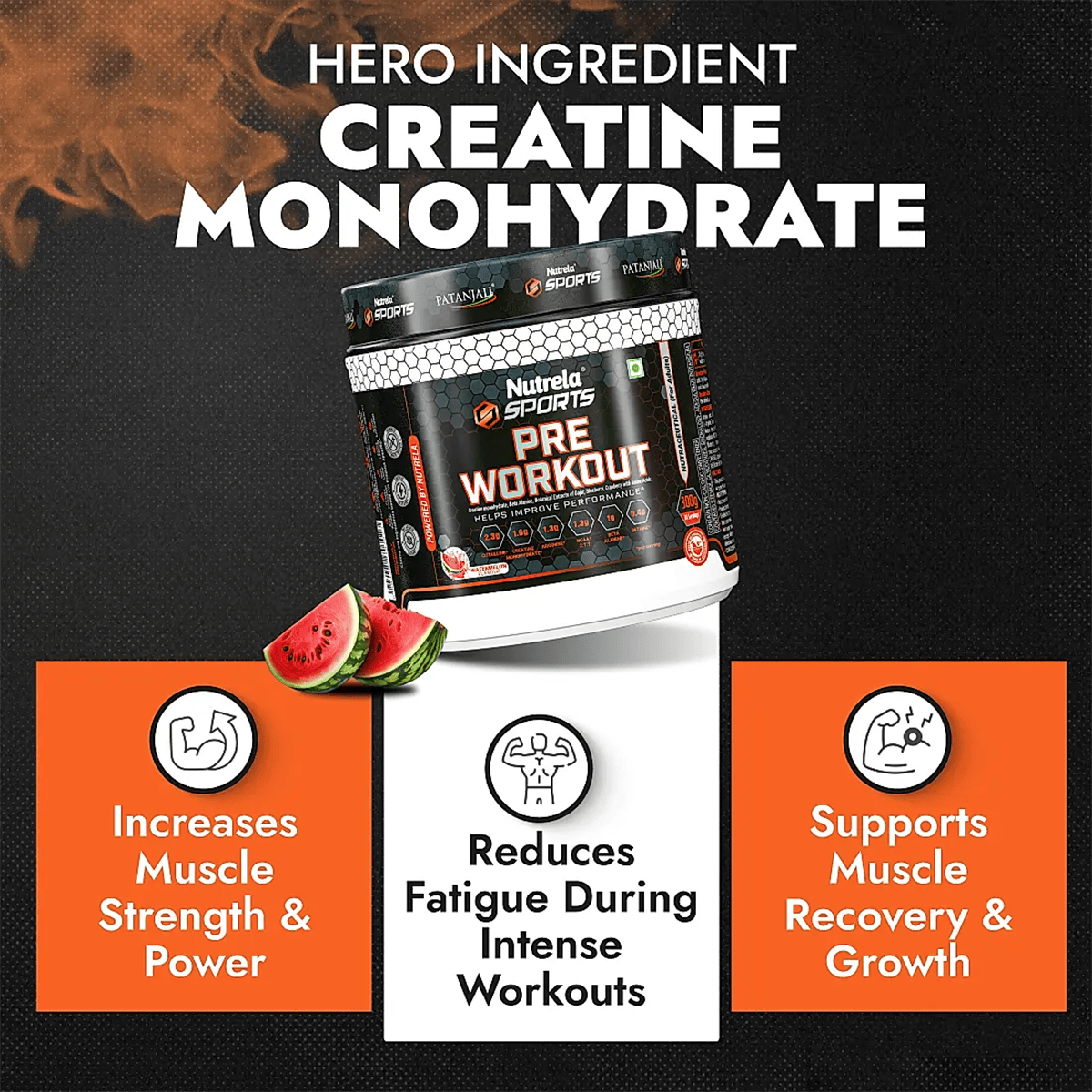 Patanjali Nutrela Sports Pre - Workout-(Watermelon) Patanjali