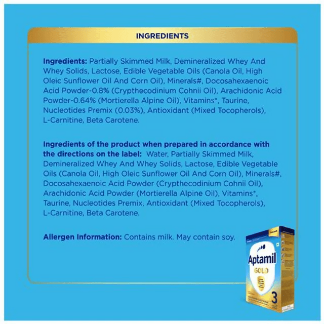 Aptamil Gold Follow-Up Formula Stage 3 Powder (From 12 Months Onwards) Aptamil