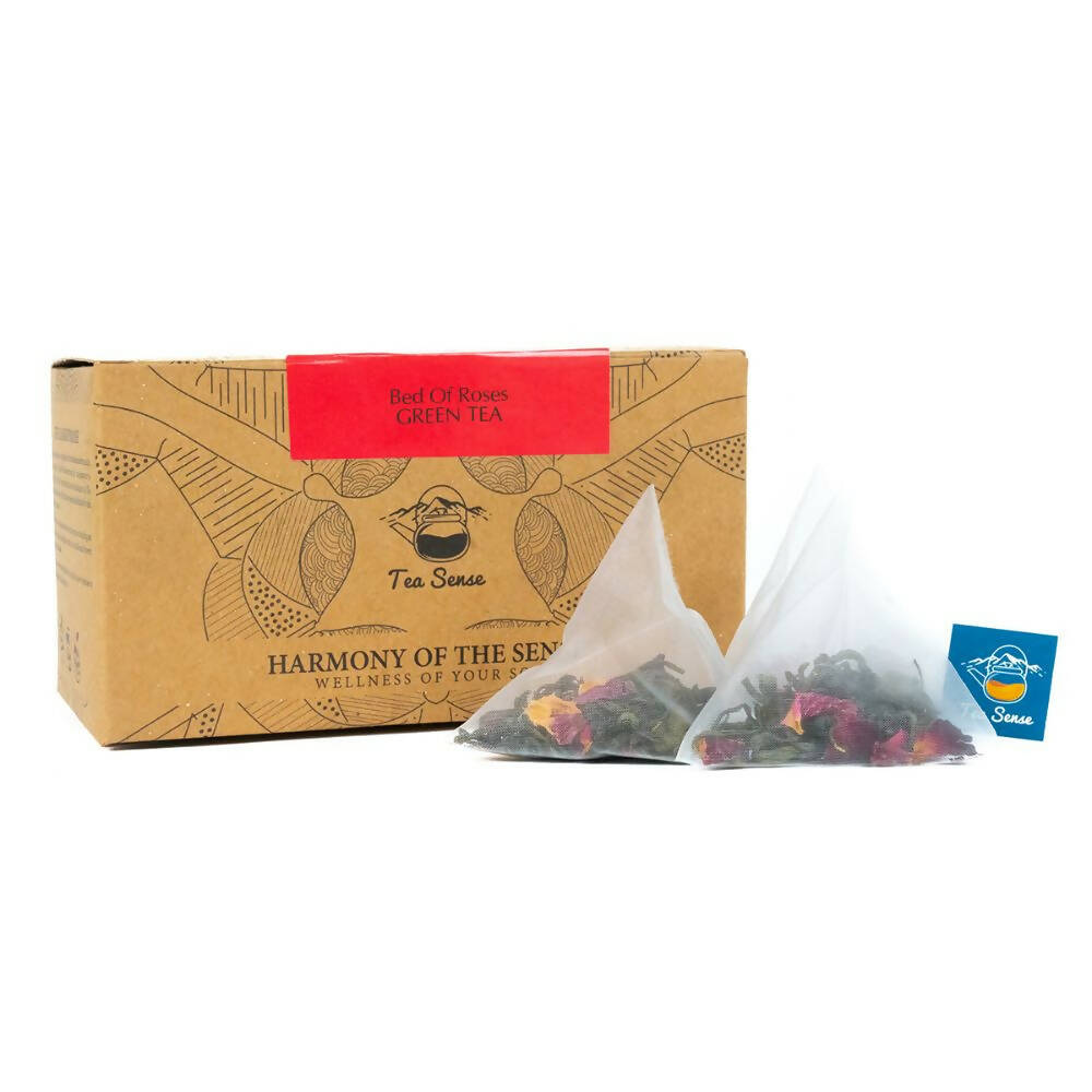 Tea Sense Bed Of Roses Green Tea Bags Box Tea Sense