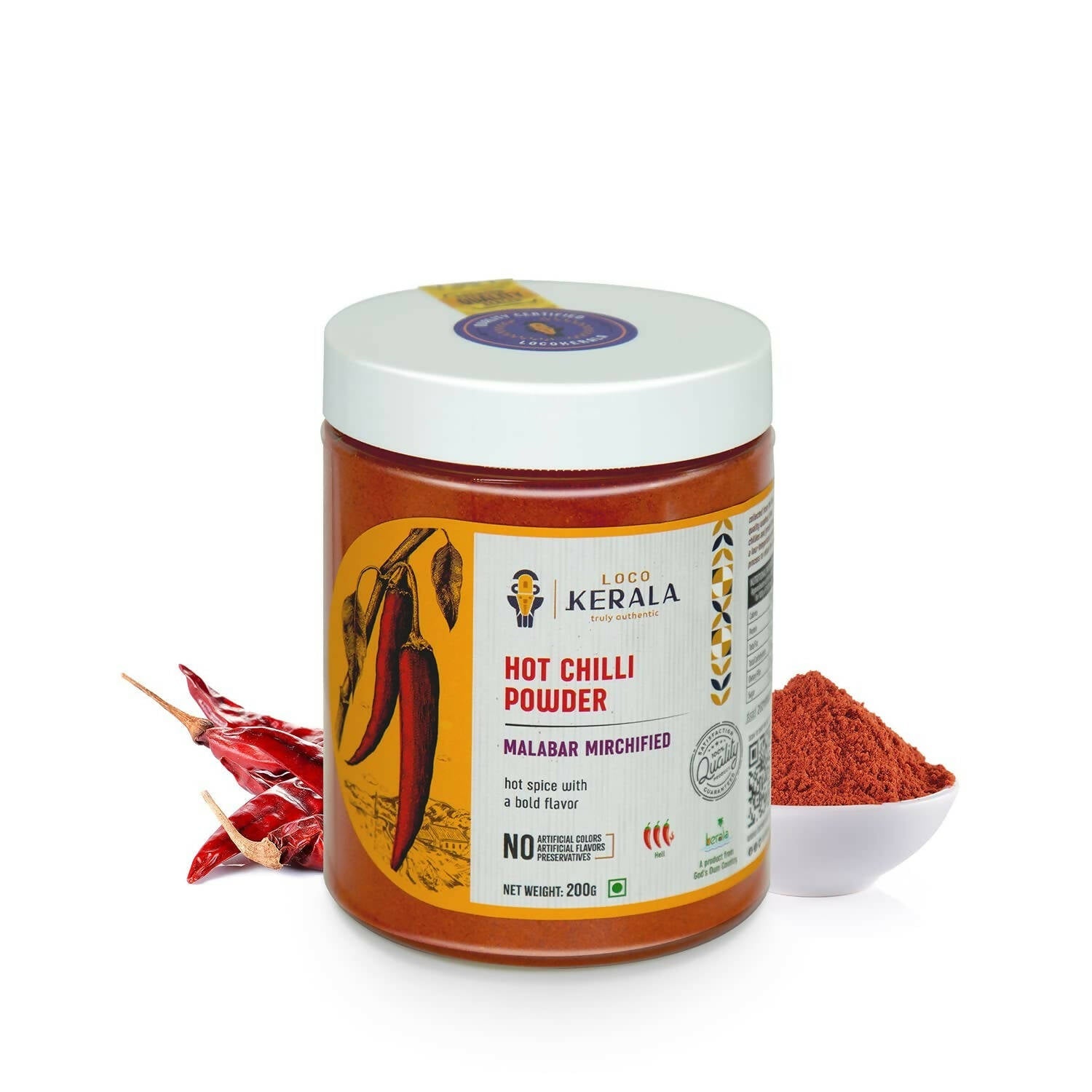 LocoKerala Malabar Mirchified Hot Chilli Powder - Safuron