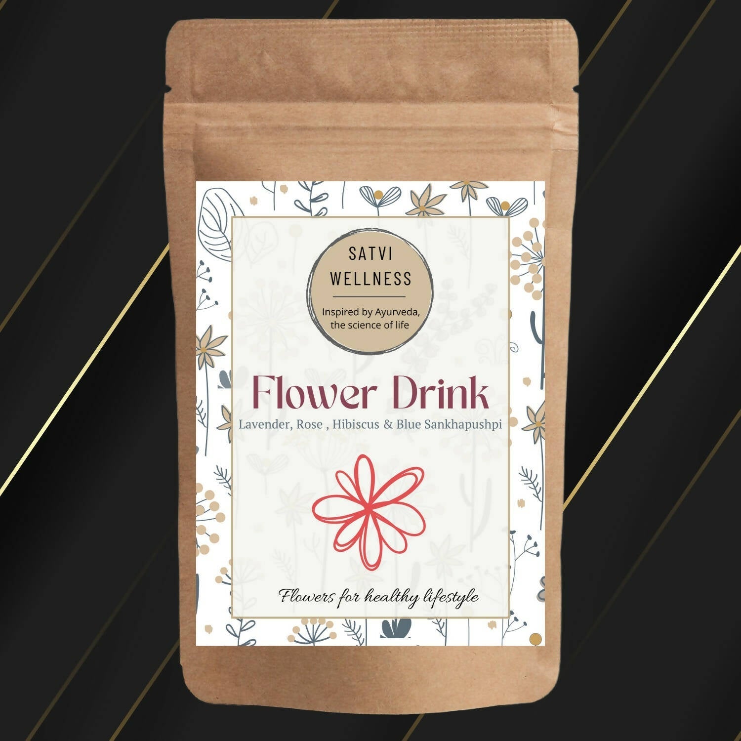 Satvi Wellness Mix Flower Drink | Mixed Flower Tea | Herbal Tea Satvi Wellness