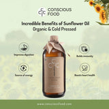 Conscious Food Organic Sunflower Cold Pressed Oil Conscious Food