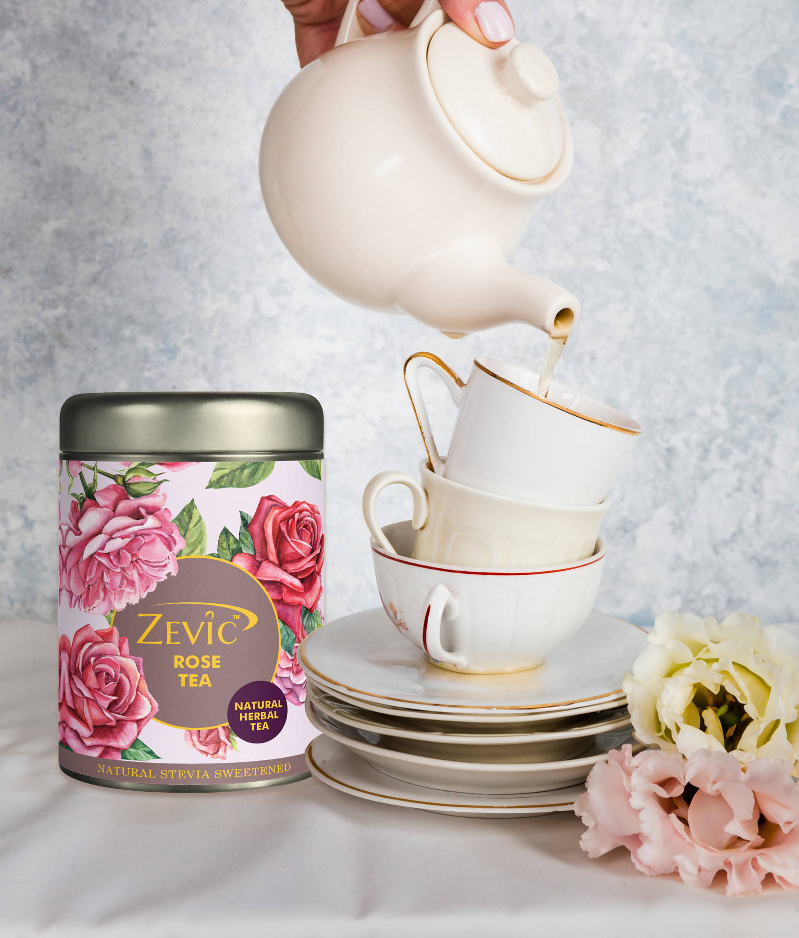 Zevic Premium Rose Herbal Green Tea Zevic
