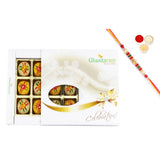 Ghasitaram Assorted Mawa Peda With Pearl Beads Rakhi - Safuron