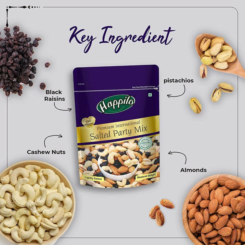 Happilo Premium Nuts & Dry Fruit Combo (Trail Mix, Nut Mix & Party Mix) Happilo