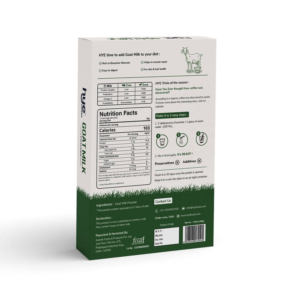Hye Foods Goat Milk Powder Aadvik