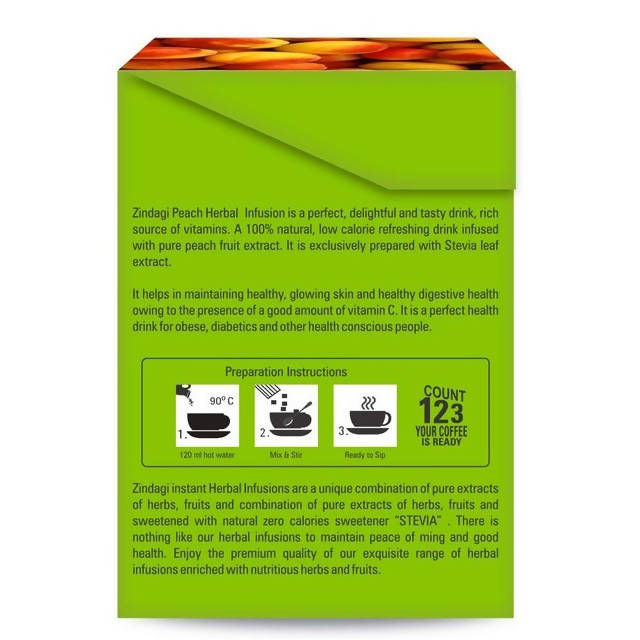 Zindagi Peach Herbal Infusion Sachets Zindagi
