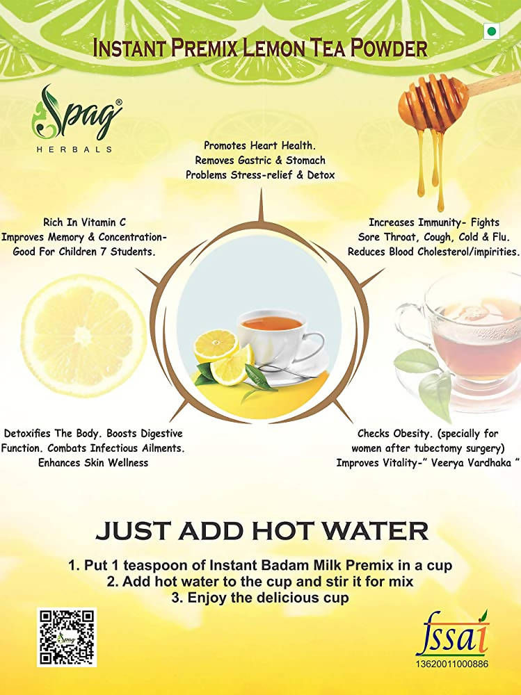 Spag Herbals Premium Instant Premix Lemon Tea Powder Spag Herbals