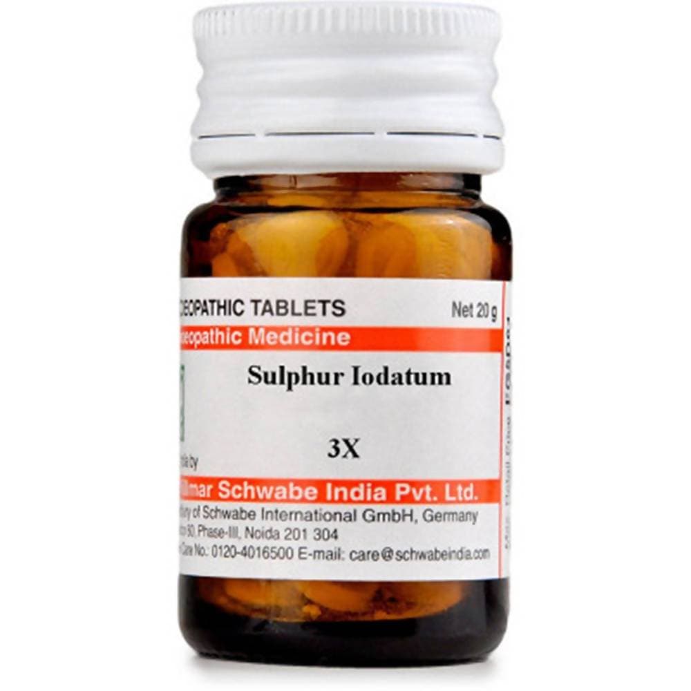 Dr. Willmar Schwabe India Sulphur Iodatum Trituration Tablet 3X - Safuron Naturals