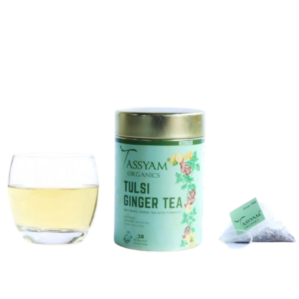 Tassyam Organics Tulsi Ginger Tea Bags - Safuron
