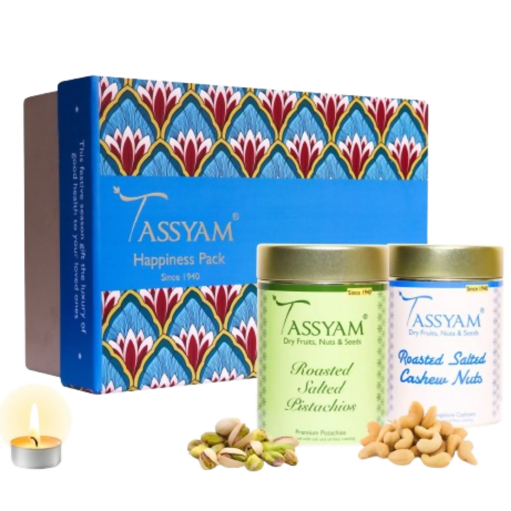 Tassyam Organics Dry Fruit Set - Salted Cashew and Pistachios - Safuron