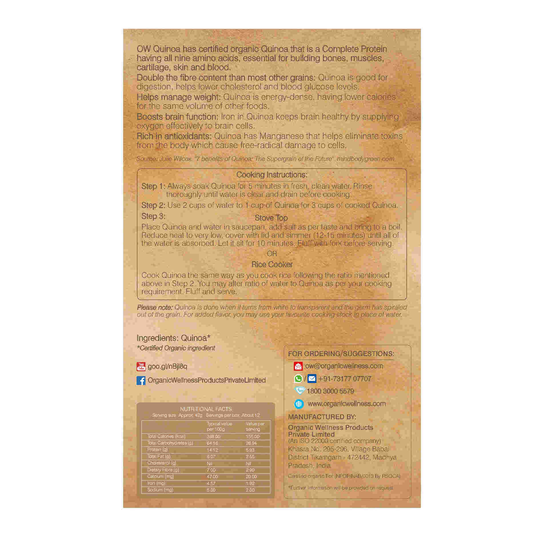 Organic Wellness Quinoa Organic Wellness