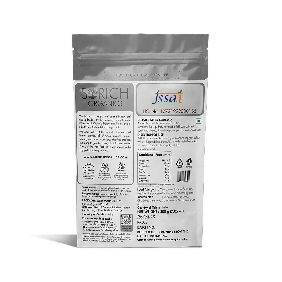 Sorich Organics Roasted Flax Seeds Sorich