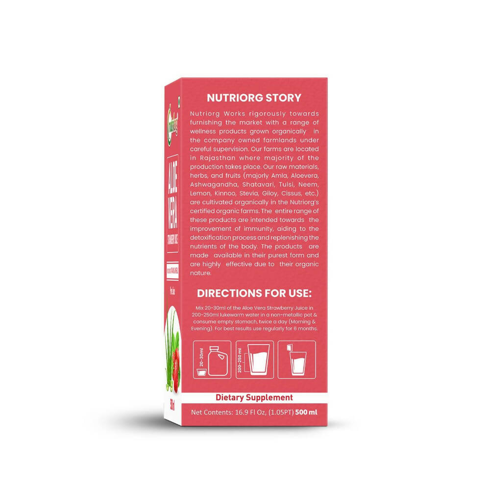 Nutriorg Aloevera Strawberry Juice Nutriorg