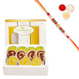 Ghasitaram Assorted Moons Box With Pearl Beads Rakhi - Safuron